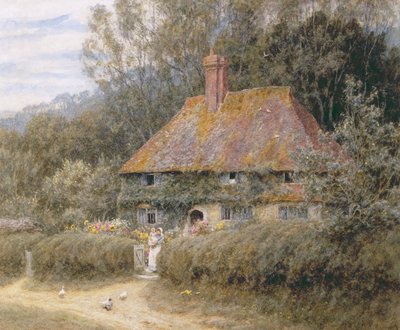 サリー州ブラックウッド下のベールウッドファーム 作： Helen Allingham